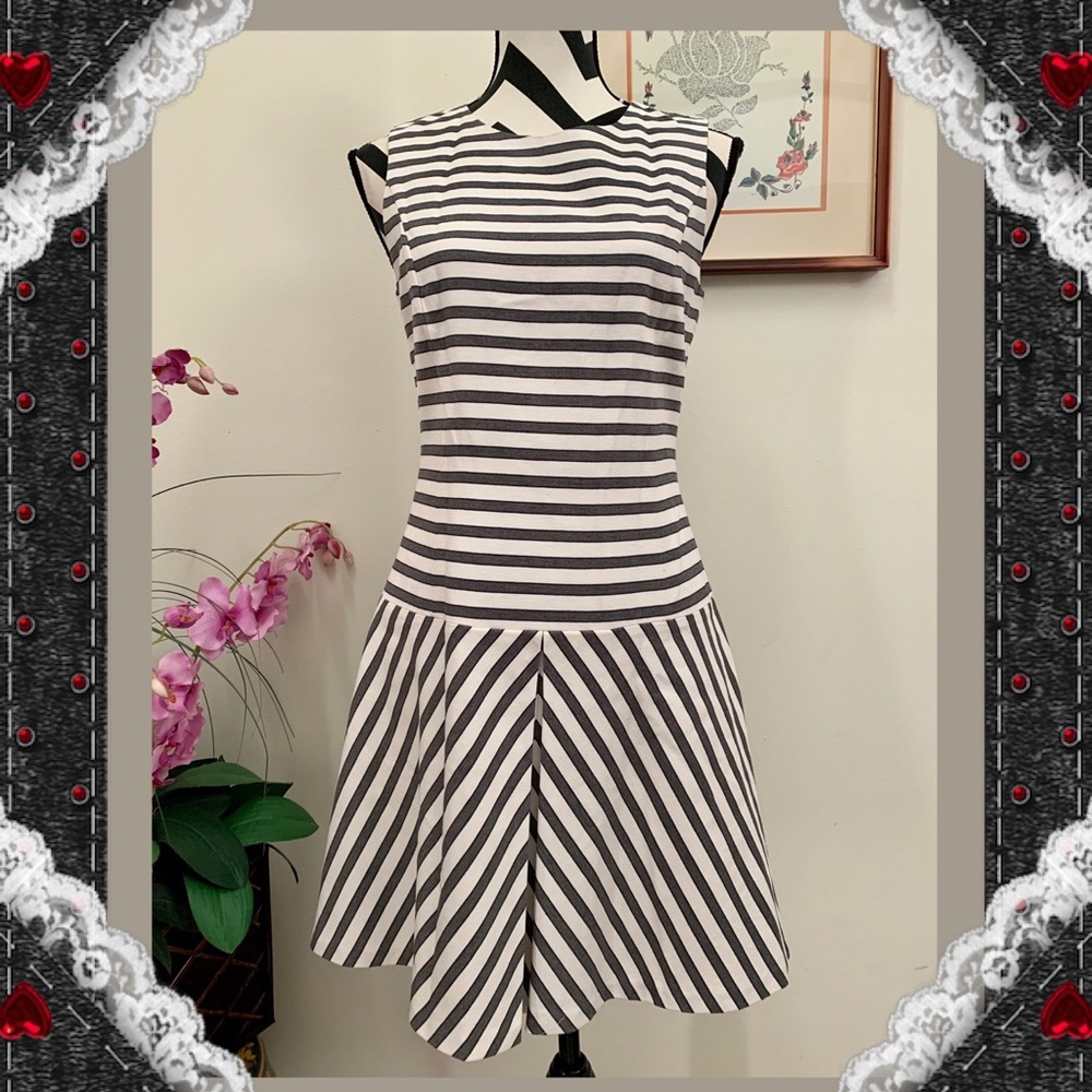 Theory Gray & White Alaqua Dress
